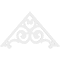 Ekena Millwork Pitch Hurley Architectural Grade PVC Gable Pediment, 36"W x 21"H x 1"P (14/12) GPP036X021X100HUR - alternate 3